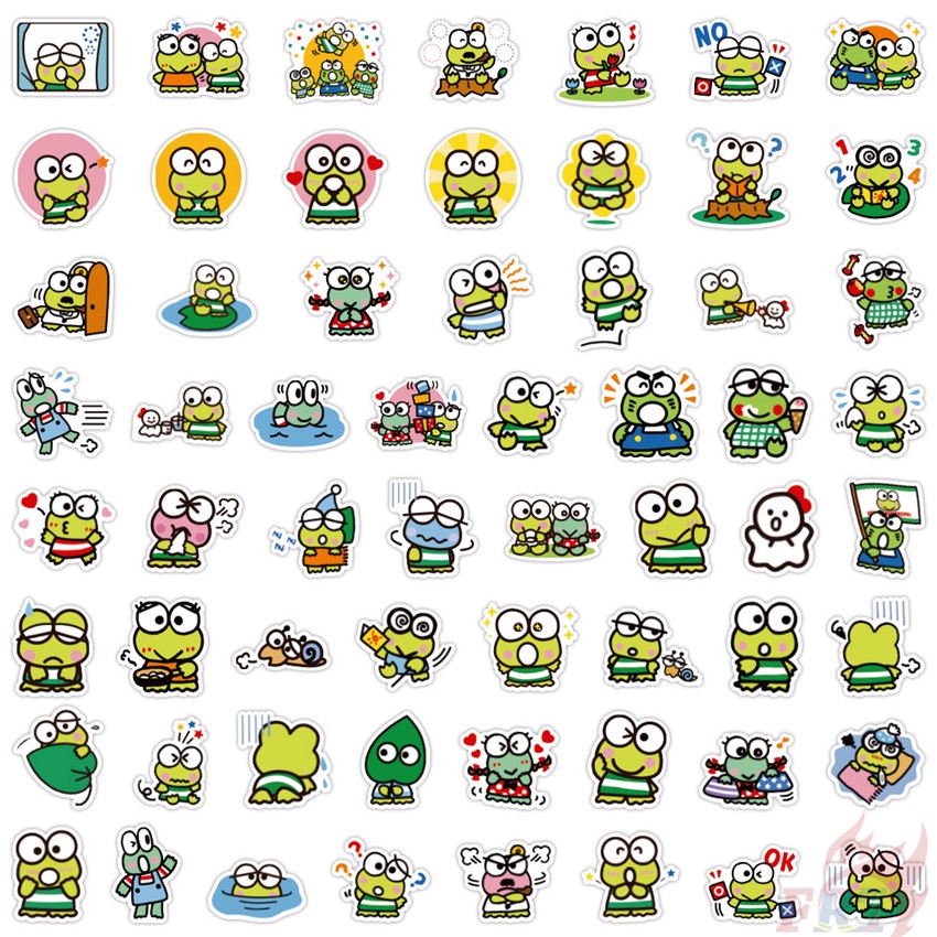 56 Cái / Bộ ☆ Nhãn Dán Kero Kero Keroppi ☆ Sticker Dán Tường Chống Thấm Nước Thời Trang