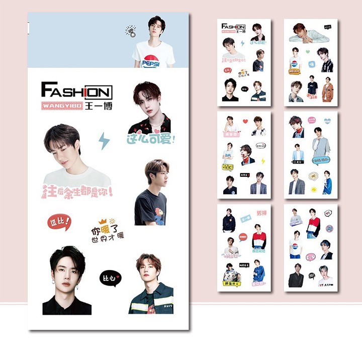 (6 tấm) Ảnh dán Trần Tình Lệnh sticker Tiêu Chiến sticker Vương Nhất Bác album sticker ảnh dán anime idol dễ thương
