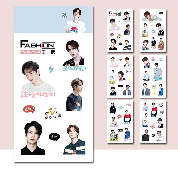 (6 tấm) Ảnh dán Trần Tình Lệnh sticker Tiêu Chiến sticker Vương Nhất Bác album sticker ảnh dán anime idol dễ thương