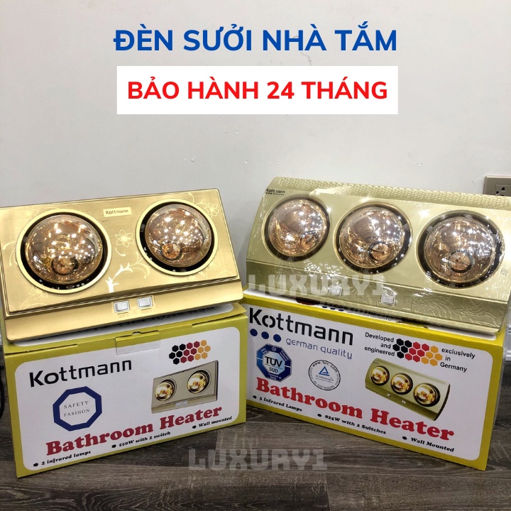 Đèn Sưởi Ấm Phòng Tắm - Đèn Nhà Tắm Công Nghệ Đức, Chống Chói, Chống Bỏng - BẢO HÀNH 24 THÁNG 1 ĐỔI 1