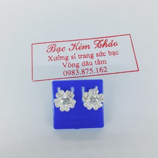 Bông tai bạc ta hoa 5 cánh nhỏ xinh