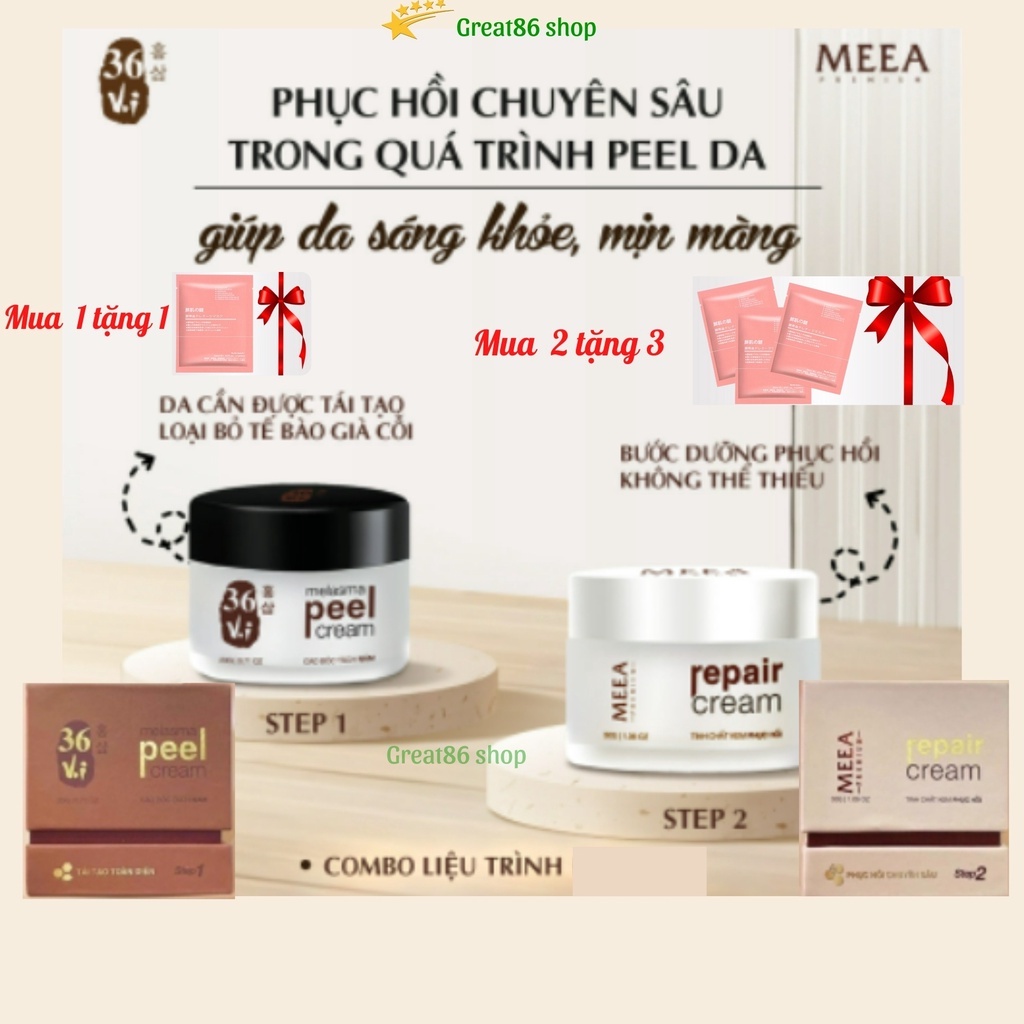 Peel da tảo sâm great86 peel da Meea xóa nám sạm tàn nhang giảm thâm mụn không sưng không đỏ, kem dưỡng phục hồi da Mea
