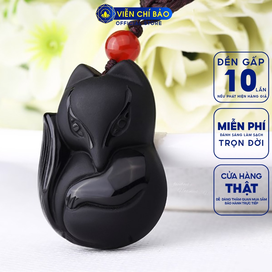 Mặt dây chuyền phong thủy thiên hồ đen nhỏ chất liệu đá tự nhiên thời trang phụ kiện trang sức Viễn Chí Bảo M200076