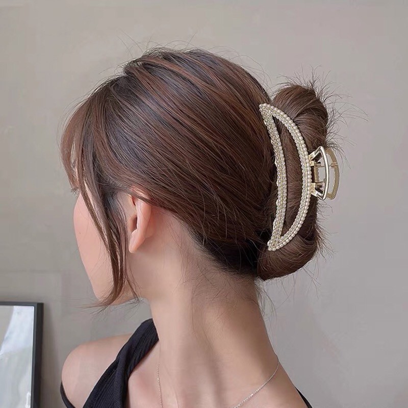 Kẹp Tóc Đính Ngọc Trai Lớn Phong Cách Hàn Quốc Mới 2021 Cho Nữ F325