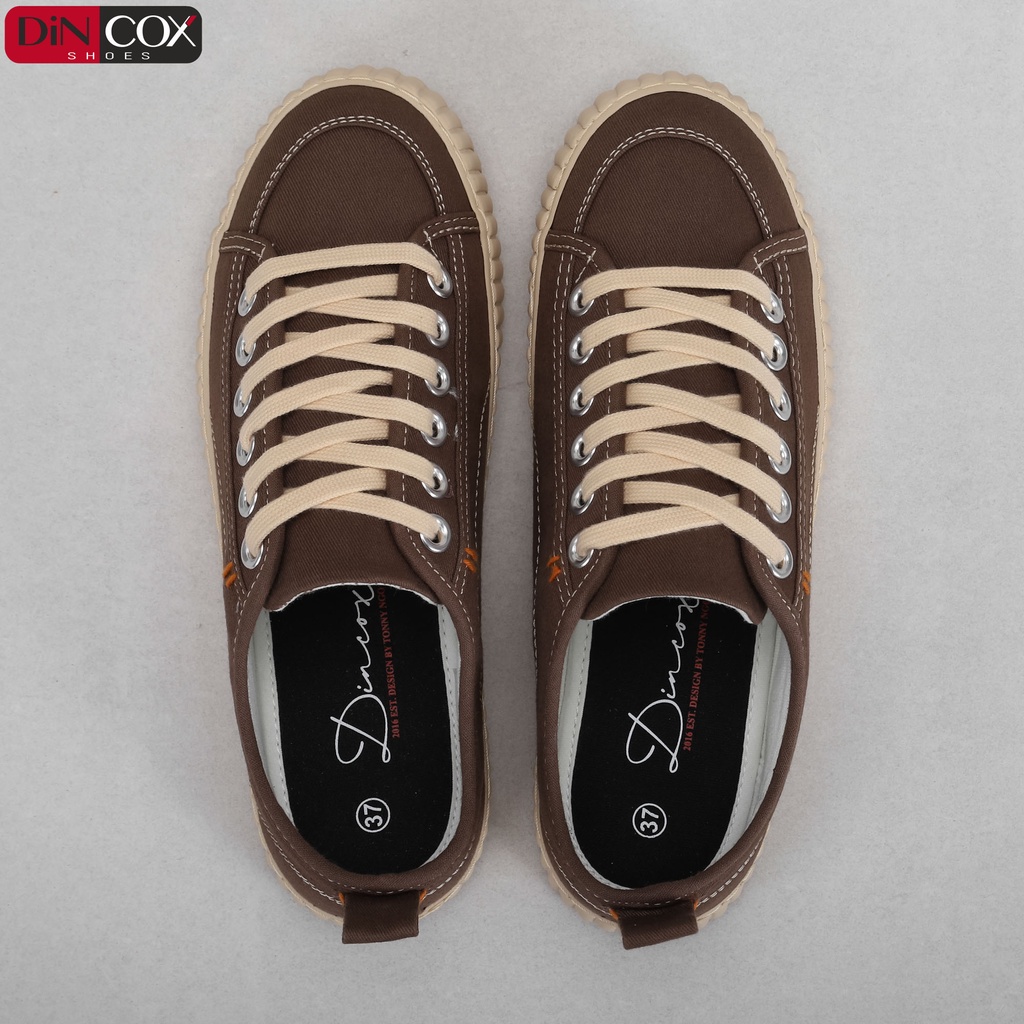 [MÃ WABR1512 GIẢM 12% ĐH 99K ]Giày Sneaker Vải Unisex DINCOX D27 Đơn Giản Hiện Đại Chocolate