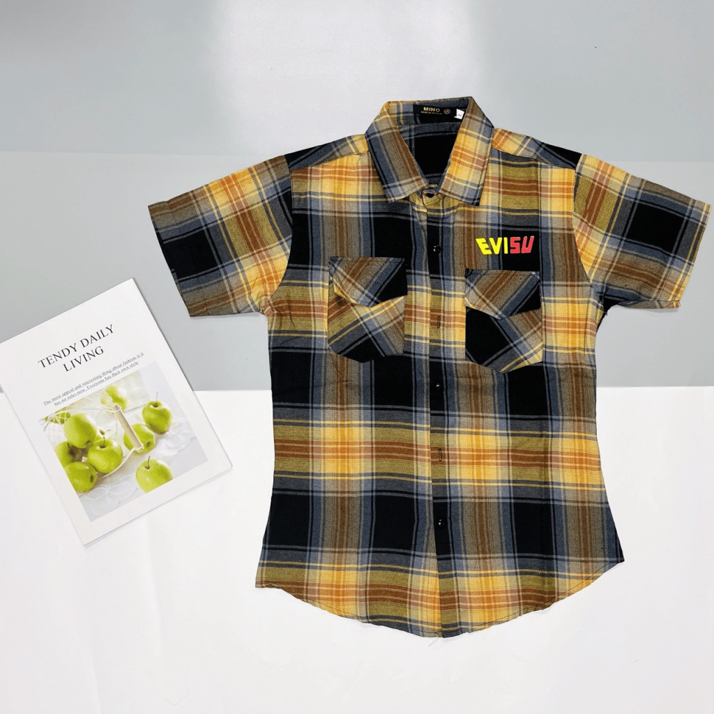 (HCM) ÁO SƠ MI NAM CARO TAY NGẮN THỜI TRANG PHONG CÁCH TINH TẾ FORM CHUẨN CHO CÁC ANH EM KME FASHION