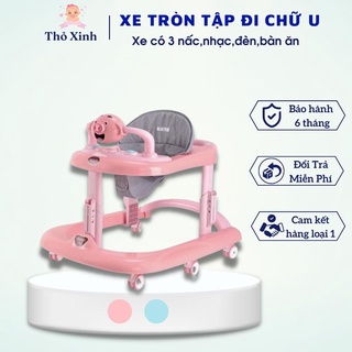 Xe tập đi cho bé đa năng chữ u cho bé có bàn phát nhạc kèm bàn ăn đạt tiêu chuẩn châu âu