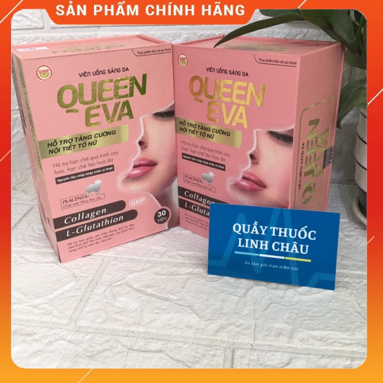 Viên uống Collagen sáng da QUEEN EVA tăng cường nội tiết tố nữ, hạn chế lão hóa da