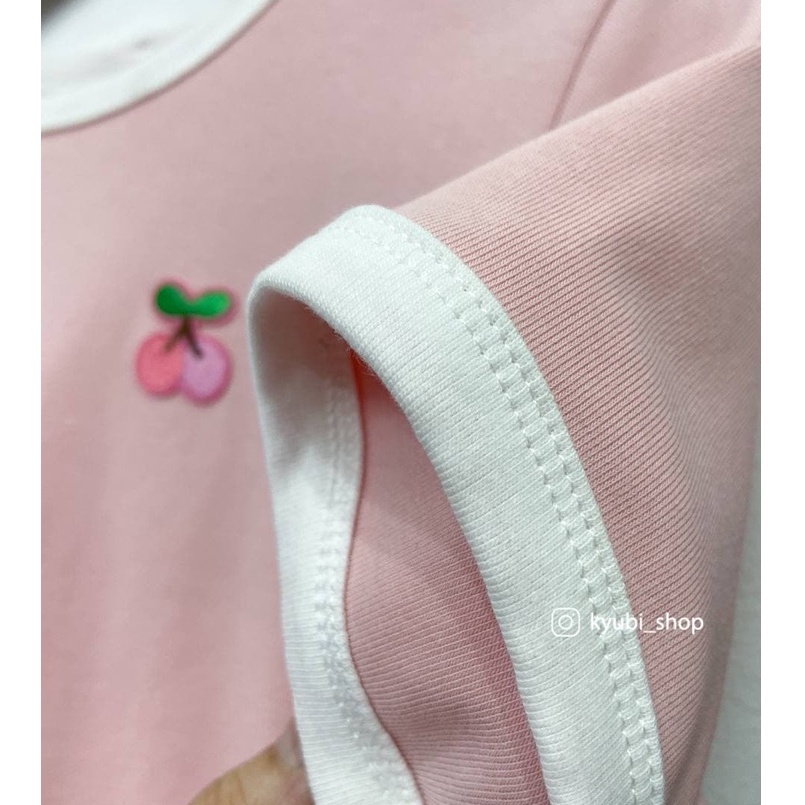 Áo thun croptop PTISE phong cách ulzzang form rộng - Áo phông croptop chất cotton KYUBI CRT21