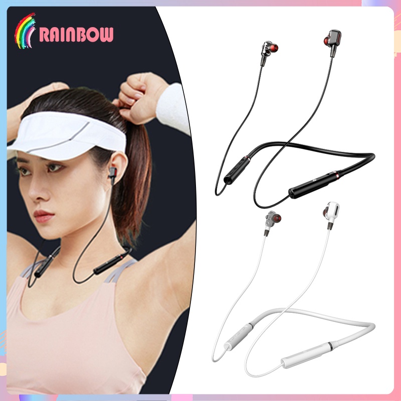 [RAINBOW] Wireless Bluetooth Headphone, Bluetooth Earbuds Wireless in-Ear Neckband Headphones Bluetooth 5.0 Magnetic Earphones with Mic