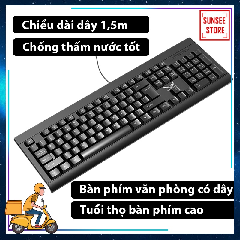 Bàn phím văn phòng,thiết kế gọn nhẹ,âm thanh gõ yên tĩnh,màu sắc thời thượng,kết nối với nhiều thiết bị-LD-602