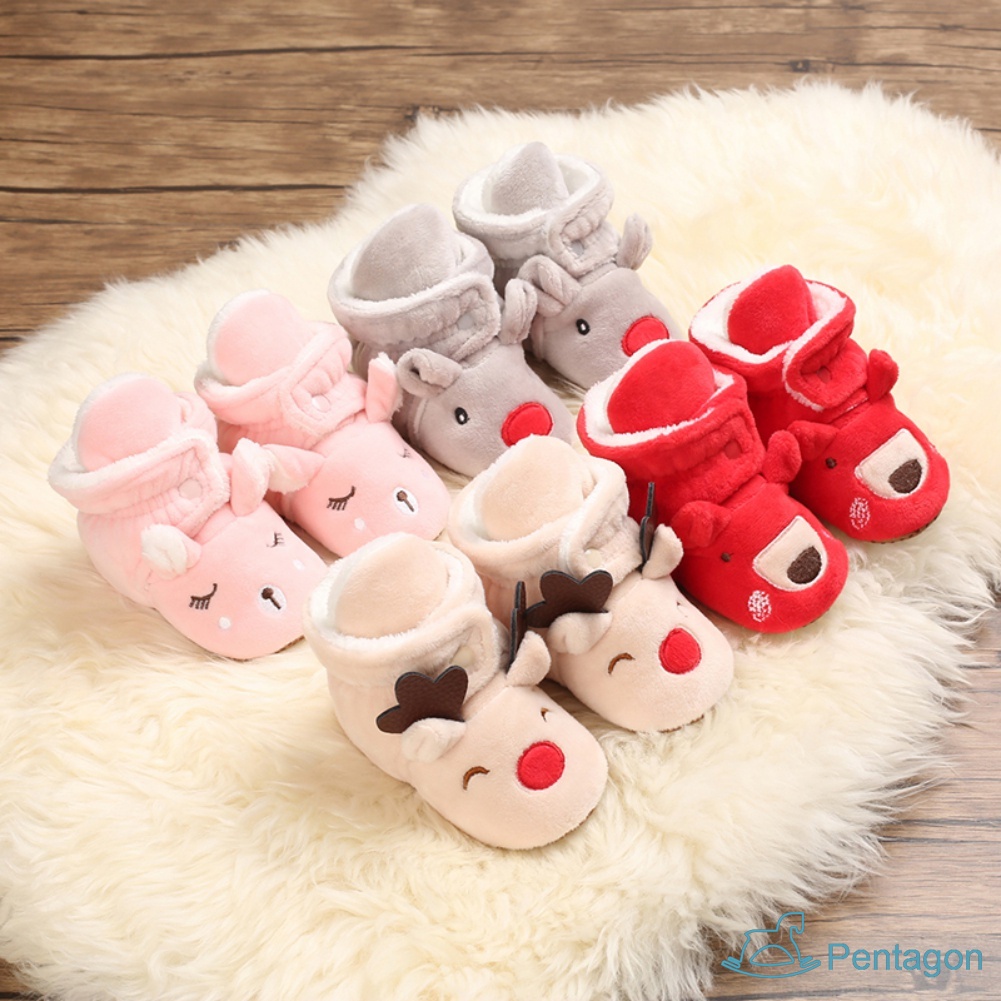Boots Tập Đi Đế Mềm Giữ Ấm Cho Bé Gái