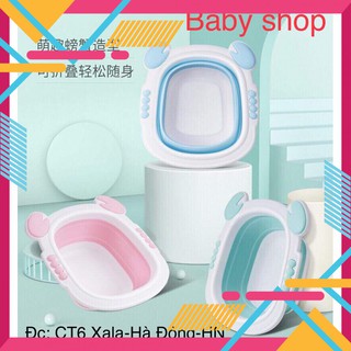 Chậu rửa mặt gấp gọn HANBEI cho bé hình cua ngộ nghĩnh