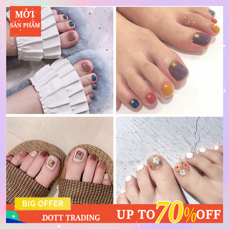 Miếng Dán Trang Trí Móng Chân Độc Đáo Chống Thấm Nước
