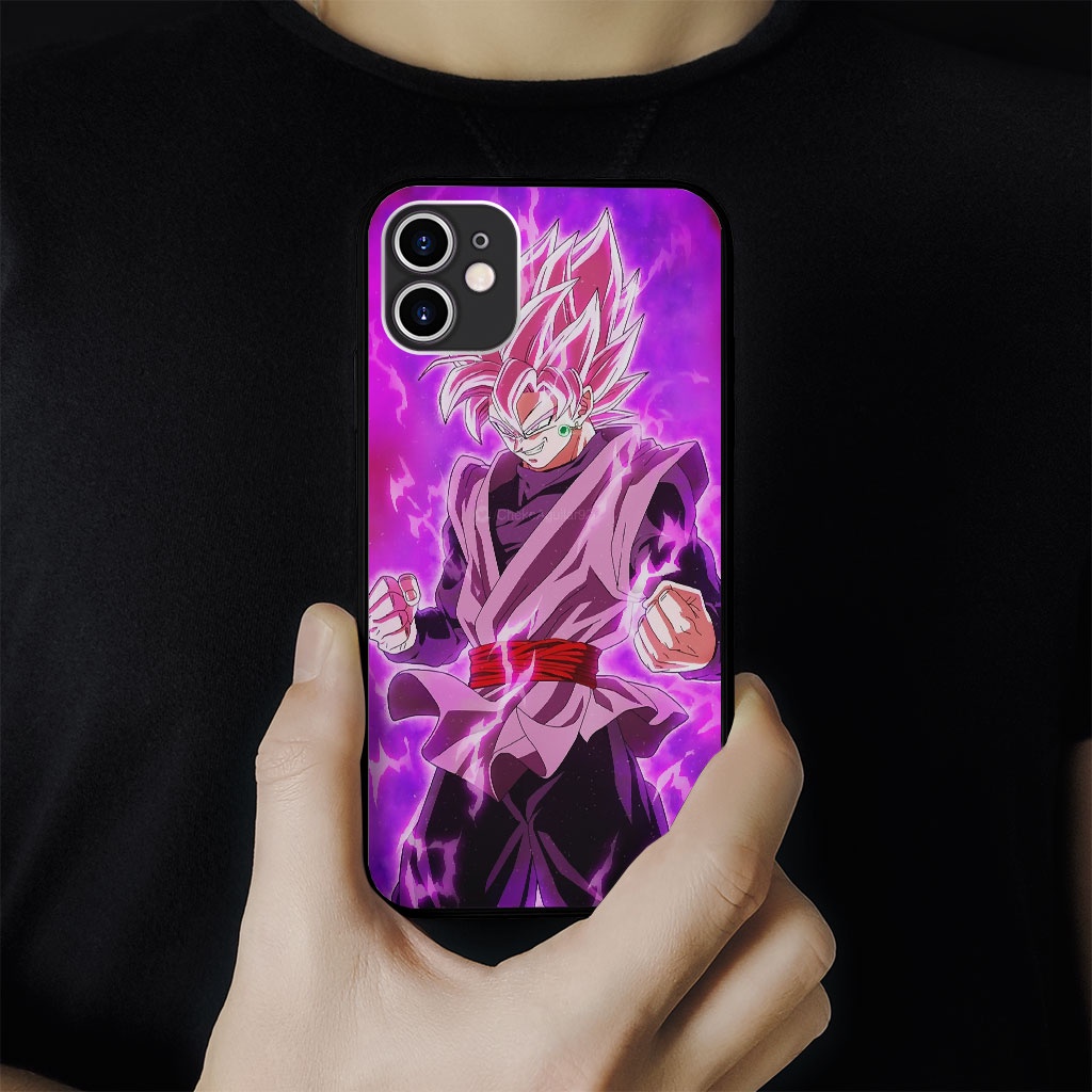 Ốp điện thoại Black Goku Super Saiyan  vận công hiển thánh dành cho Iphone 6 7 8 Plus 11 12 13 PRO MINI GOKPOD00063