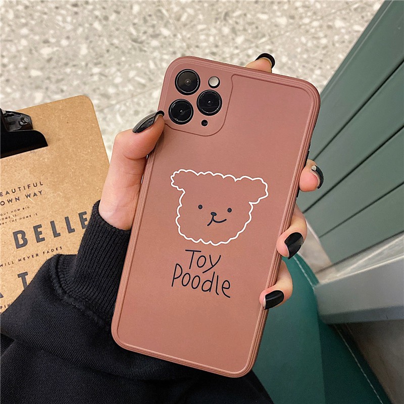 Ốp lưng Iphone Toy Poodle nâu dành cho máy 7/7 Plus/8/8 Plus/X/Xs/Xs Max/11/ 11ProMax