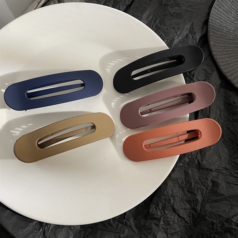 Kẹp Tóc Mái Màu Nhám Cỡ Lớn Xinh Xắn Cho Nữ