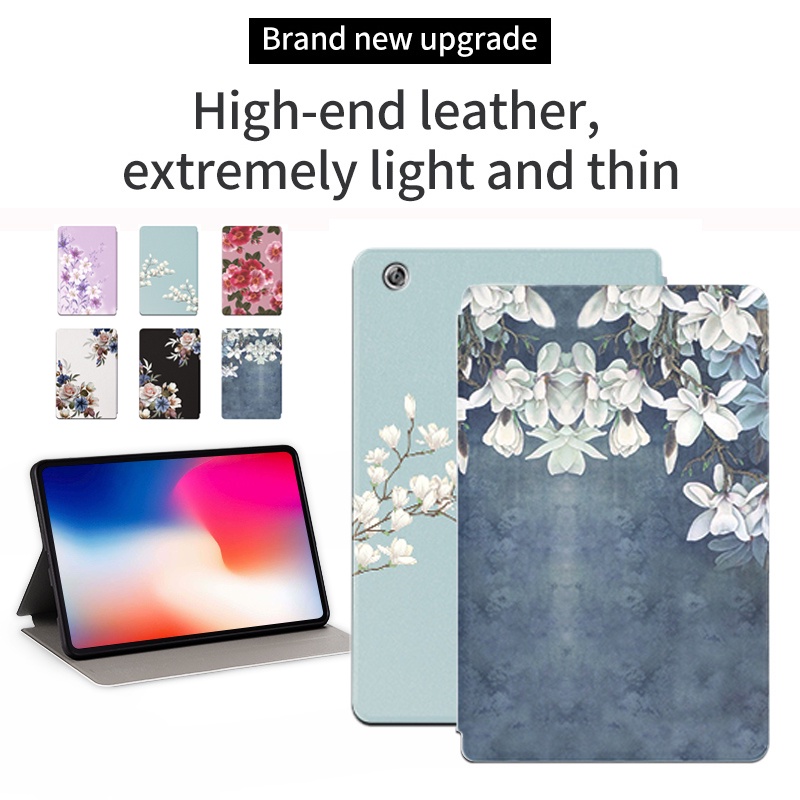 Dành cho Huawei MediaPad M3 Lite 8 / M3 8.4 CPN-AL00 CPN-W09 CPN-L09 BTV-DL09 BTV-W09 Vỏ bảo vệ máy tính bảng M2 8.0 M2-801L Vỏ lật hoa nở thời trang