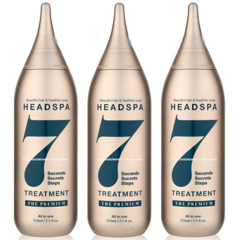 Set 3 chai dầu xả cao cấp nuôi dưỡng và phục hồi tóc chắc khỏe Head Spa 7 The Premium Hair Treatment 210ml x 3p