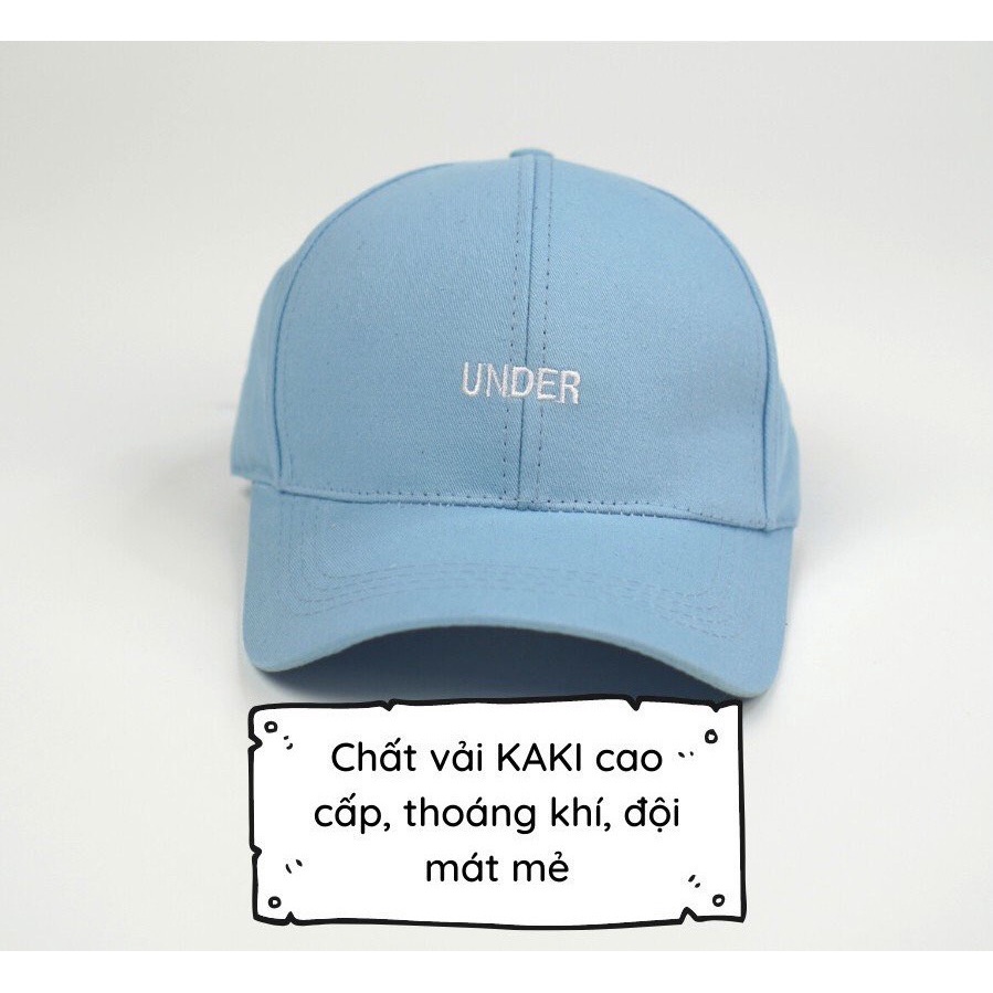 Mũ lưỡi trai ❤️ Thời Trang Nón kết thêu hình chữ UNDER Phong Cách unisex Nam Nữ Hàn Quốc Đẹp Cá Tính-BALOHA