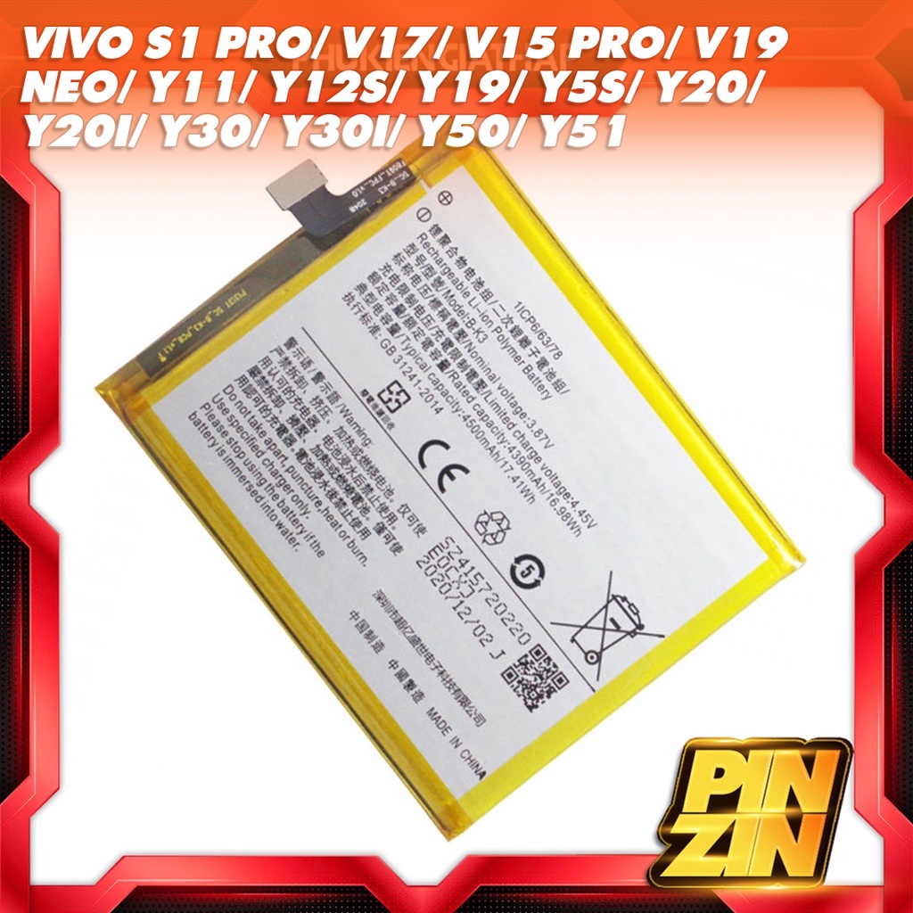 Pin Zin cho Vivo S1 Pro Việt Nam - B-K3 dung lượng 4500mAh