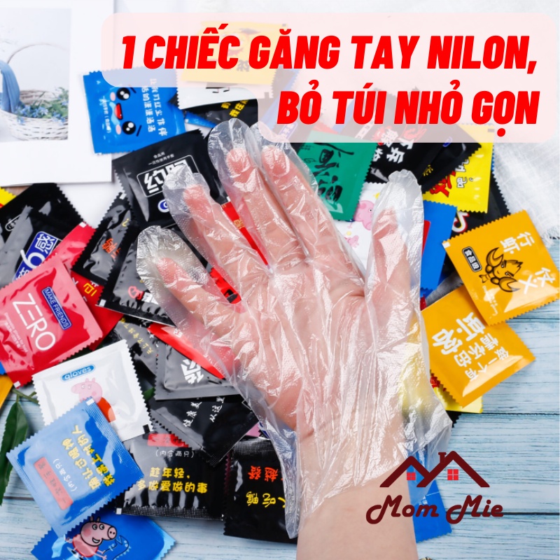 [MỚI] 1 CHIẾC Găng tay nilon dùng 1 lần, đi du lịch, đóng túi nhỏ gọn - J124