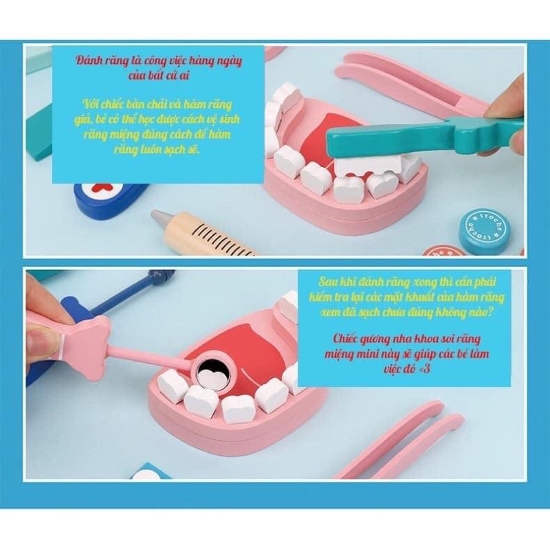 ĐỒ CHƠI BÁC SĨ GỖ 36 PCS