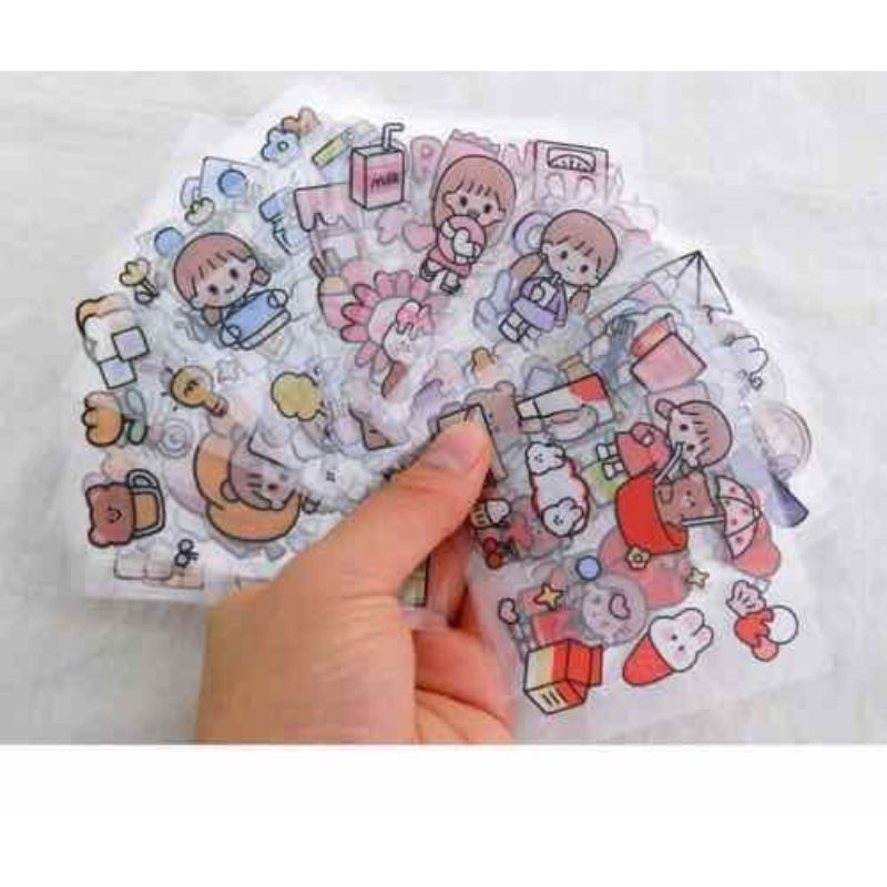 Sticker Dán Nhiều Họa Tiết Hình ảnh Dễ Thương 💕 ƯU ĐÃI MỚI 💕 siu cute để deco trang trí