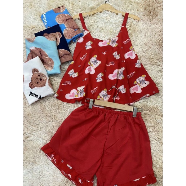 ĐỒ BỘ NỮ  MẶC NHÀ NHÚN EO NHIỀU HÌNH