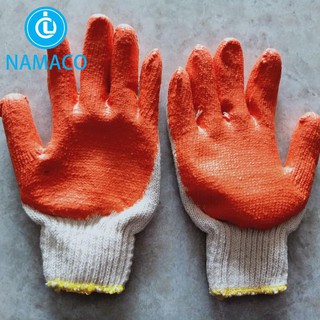Găng Tay Phủ Cao Su 100% Sợi Cotton - Độ Bám Tốt - Bảo hộ lao động Thành Phong