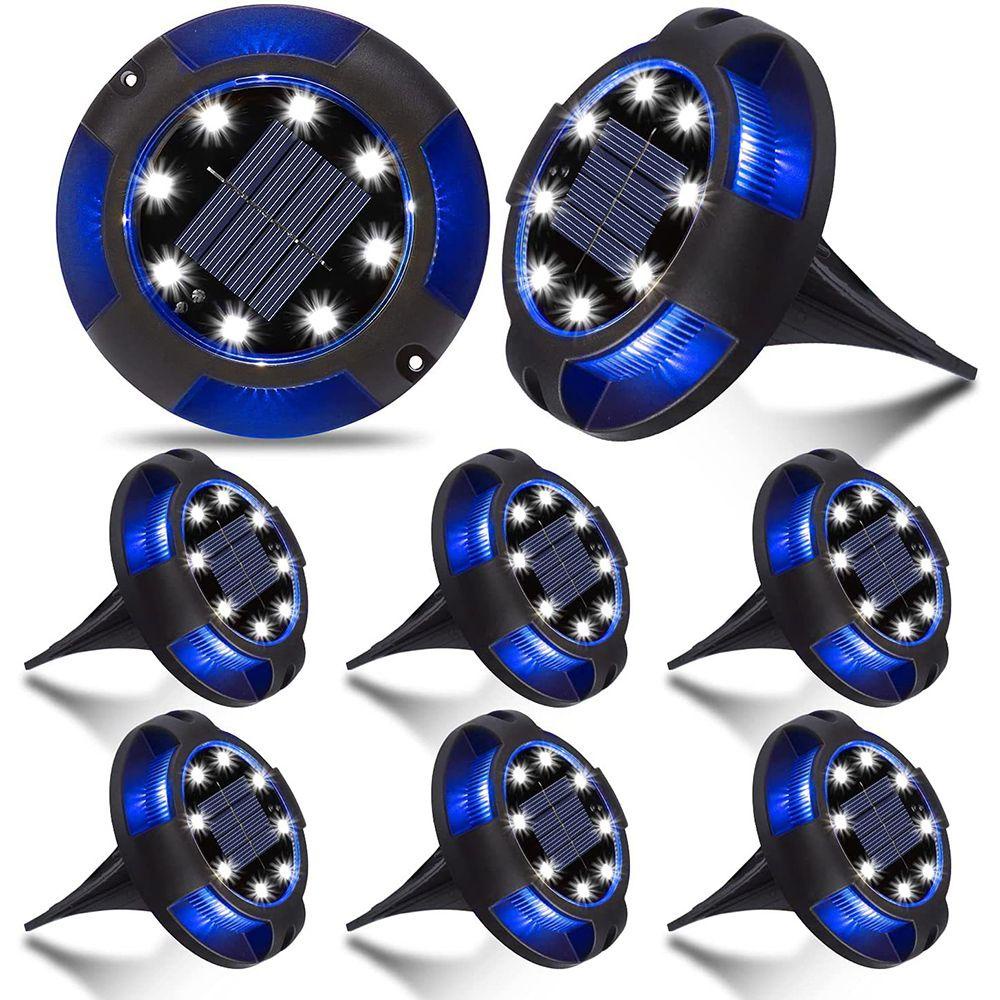 YOLA Đèn LED Âm Đất 12 Bóng Sử Dụng Năng Lượng Mặt Trời