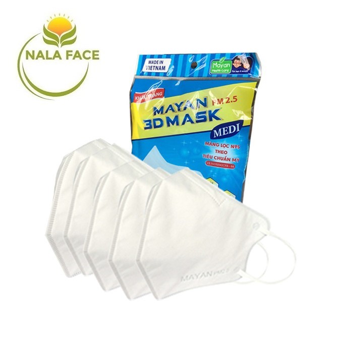 Gói 5 khẩu trang MAYAN CARE cho trẻ em / người lớn (màu ngẫu nhiên)