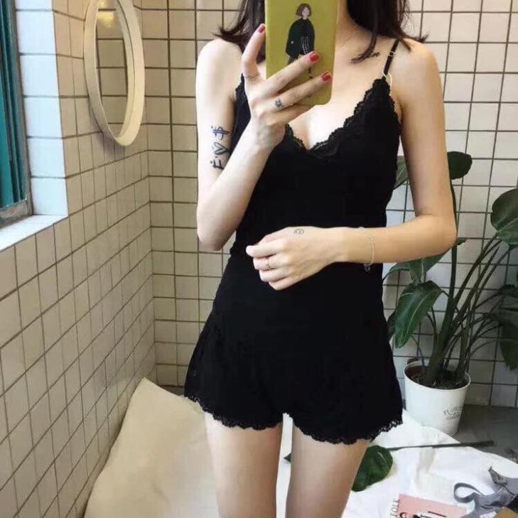 Bộ Ngủ 2 Dây Chất liệu Len Tăm Mát Lạnh Cực Mềm D003