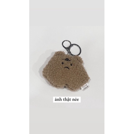 Móc khoá gấu cau mặt