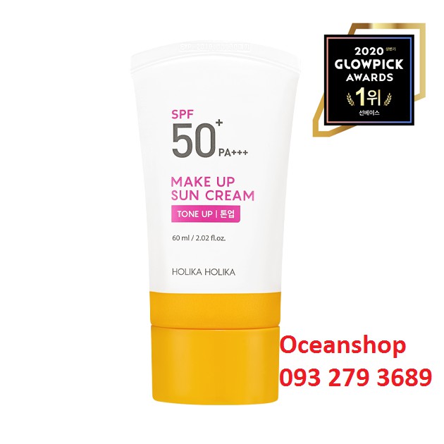 Kem chống nắng trang điểm Make Up Sun Cream Holika Holika SPF50+/PA+++