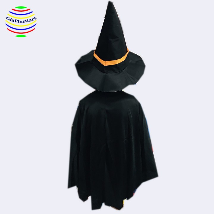 Áo Choàng Halloween - Áo Choàng Phù Thủy Kèm Nón