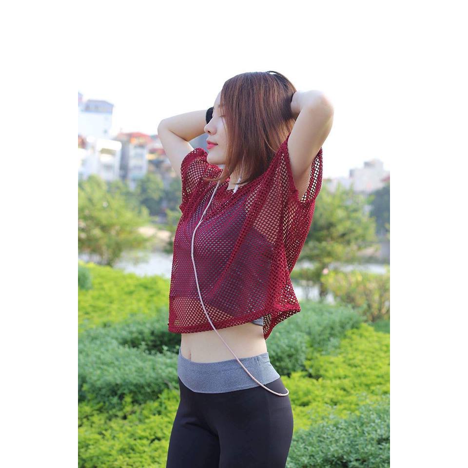 Những mẫu áo lưới tập gym, yoga cho nữ ở hà nội đang sale giá rẻ