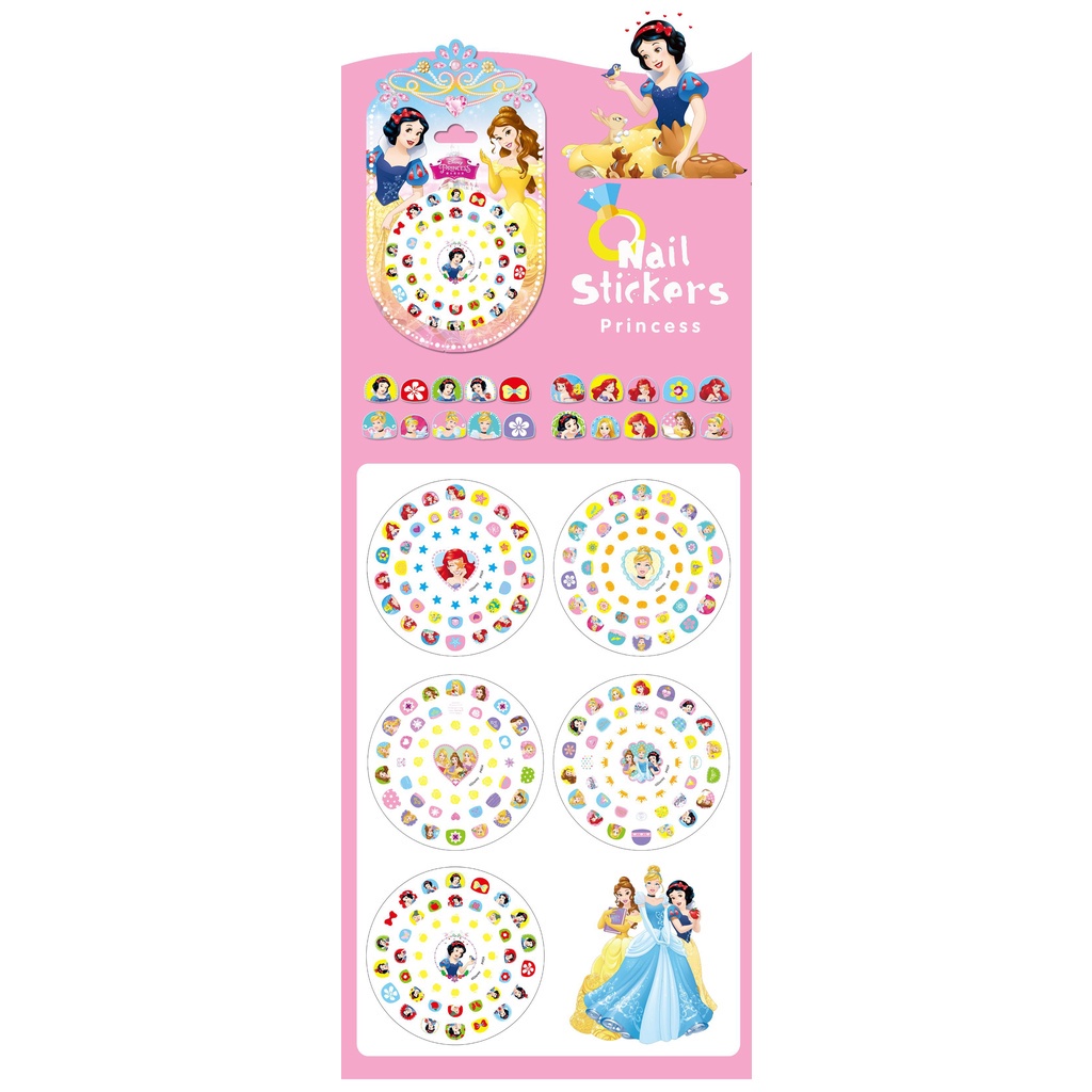 Miếng dán trang trí móng tay họa tiết hoạt hình disney màu dạ quang độc đáo