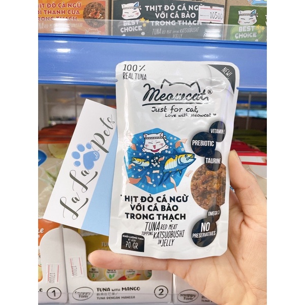 Pate Meowcat cho mèo nhiều vị gói 70g