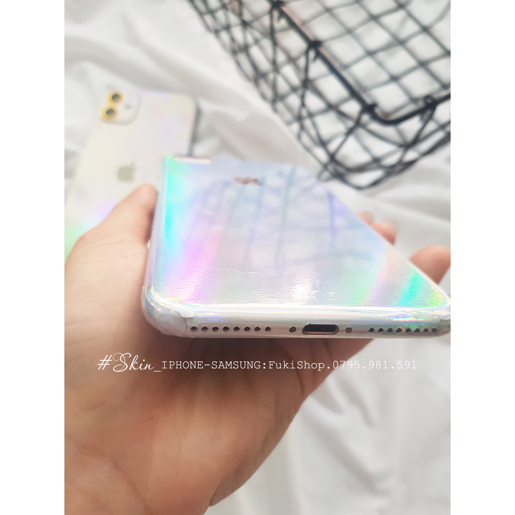 IPHONE]Tấm Dán Skin mặt sau FULL VIỀN Hologram Rainbow Cho 5 6 7 8 6plus 7plus 8plus X XS XR XSMAX 11 PRO MAX 12 PRO MAX