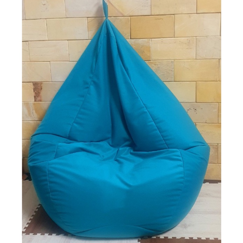 Ghế Lười Hạt Xốp 3ii Home Hình Trái Lê Chất Lượng Cao Màu Xanh Dương Nhạt Size M 80x100cm | Beanbag 3ii Home