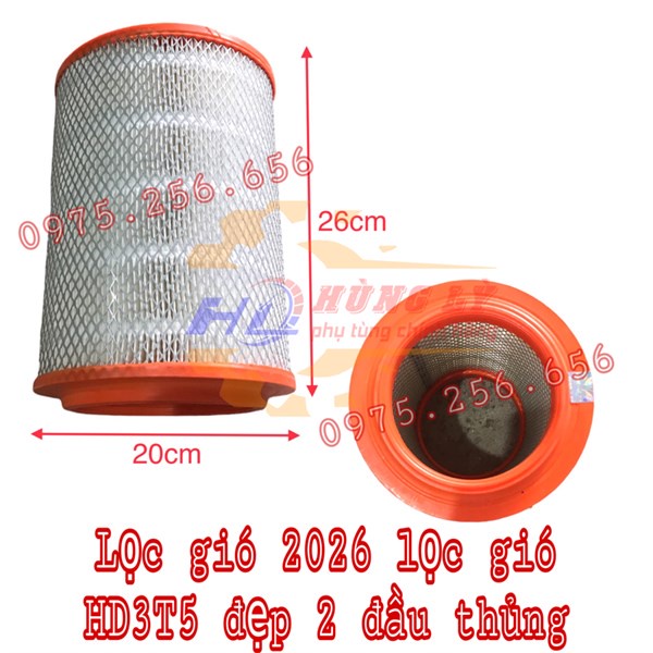 Lọc Gió 2026 Lọc Gió HD3T5 đẹp 2 đầu thủng phụ tùng ô tô phụ tùng Hùng Lỳ