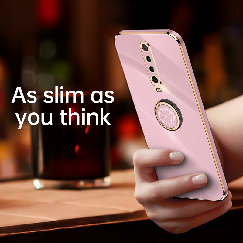 Ốp Điện Thoại Silicon Mềm Mạ Điện Chống Vỡ Có Giá Đỡ Cho Xiaomi Redmi Note 9 Pro  K30 / Poco X2 K30 Pro