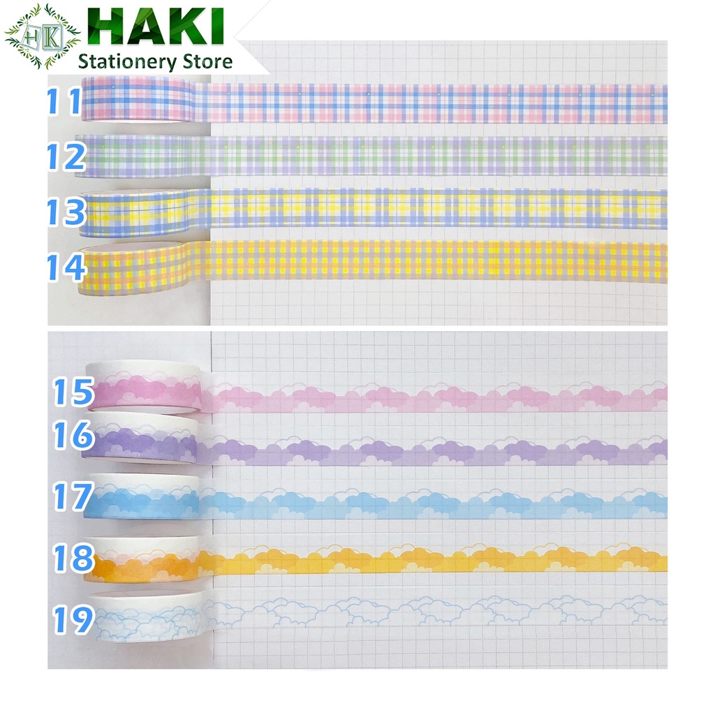 Hình dán cute HAKI cuộn băng keo Washi in chữ Thank You dễ thương trang trí DIY dụng cụ văn phòng phẩm BD05