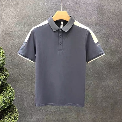 Áo thun polo nam MURADFASHION, Áo thun nam có cổ chất cotton phối sọc trẻ trung MRT16