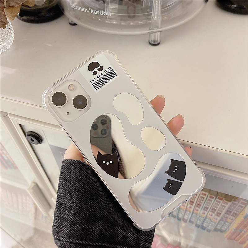 Ốp lưng iphone Ốp Điện Thoại Tráng Gương Hình Mèo Cho Iphone 13 14proPro 6/6splus/7/7plus/8/8plus/x/xr/xs/11/14pro/13/pro/max/plus/promax Dinuo case