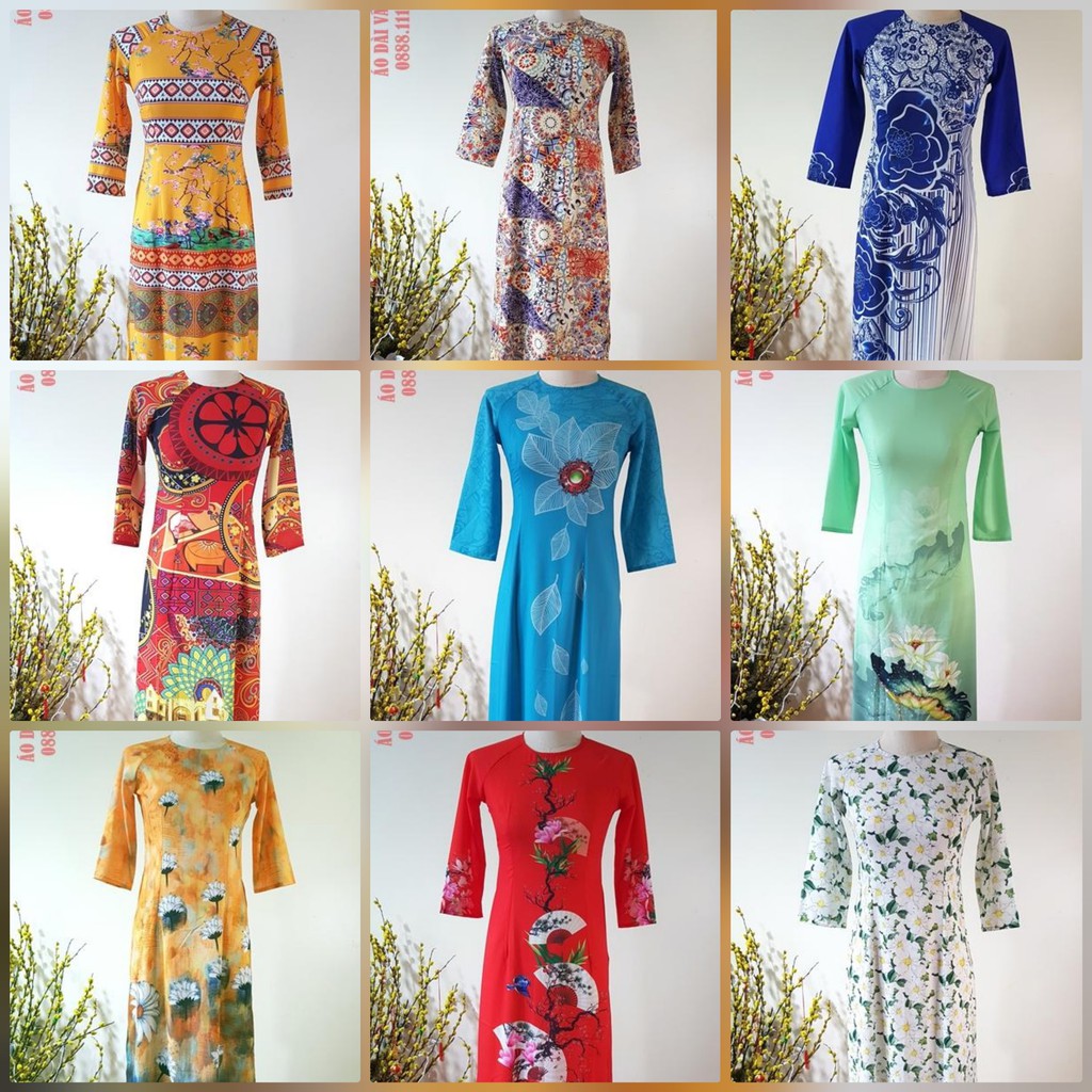 BST Áo Dài Truyền thống Nữ, đa dạng mẫu mã, Form dáng cực chuẩn, chất liệu Lụa Nhật mềm mịn, họa tiết sắc nét - ĐỦ SIZE