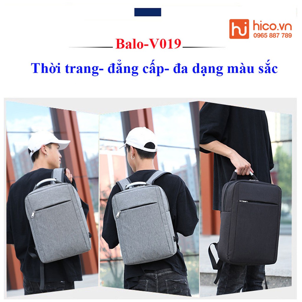 BALO VẢI NAM NỮ V019 - THIẾT KẾ TRẺ TRUNG - NĂNG ĐỘNG - CÓ CỔNG SẠC USB