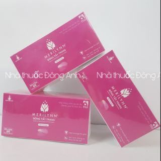 [Bông Bạch Tuyết] Bông tẩy trang 100% cotton cấu tạo hạt massage thư giãn Merilynn (hộp 60 miếng) - Đông Anh Pharma