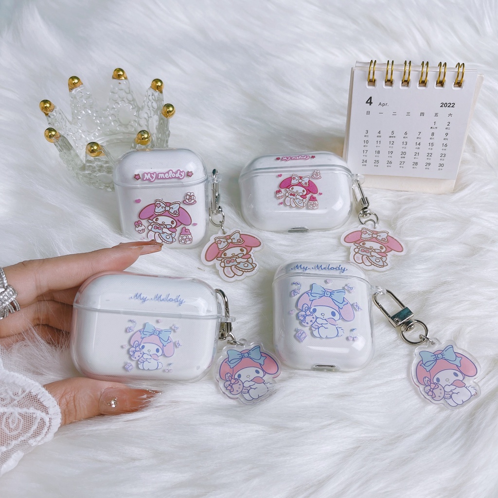 Vỏ Bảo Vệ Hộp Sạc Tai Nghe Airpods 1/2/3/Pro 2021 inPods i12 Bằng Tpu Mềm Màu Trong Suốt